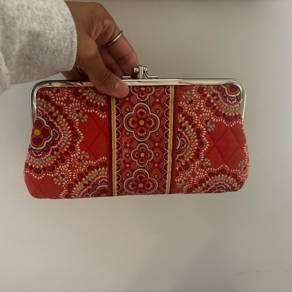 Vera Bradley Orange Floral Clutch